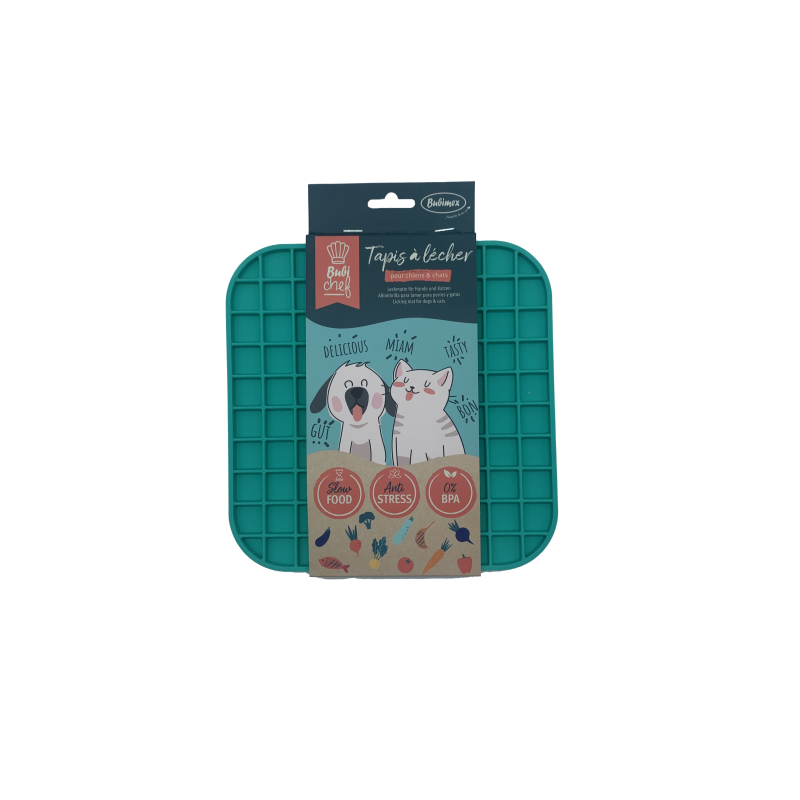 TAPIS A LECHER BUBICHEF LICKONE BLEU