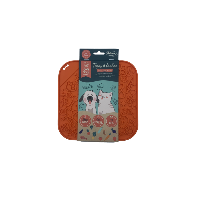 TAPIS A LECHER BUBICHEF LICKFUN ORANGE