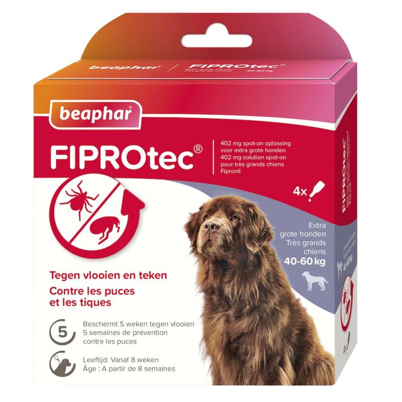FIPROTEC SPOT-ON TRES GRANDS CHIENS PUCES & TIQUES 4x4.02ml