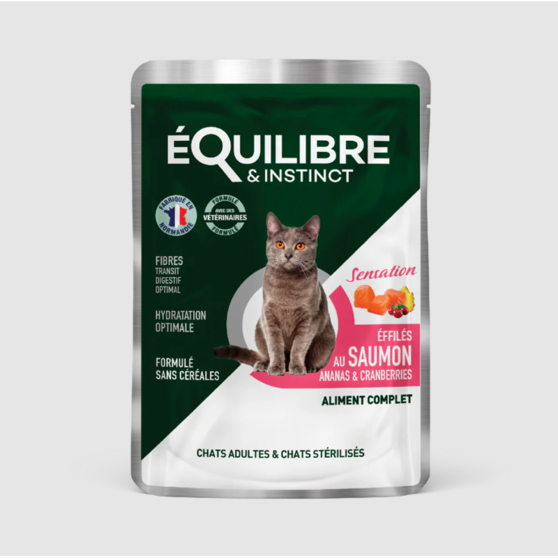 EQUILIBRE UNITE SAUMON ANANAS CRANBERRIES 85 GR - NEW -