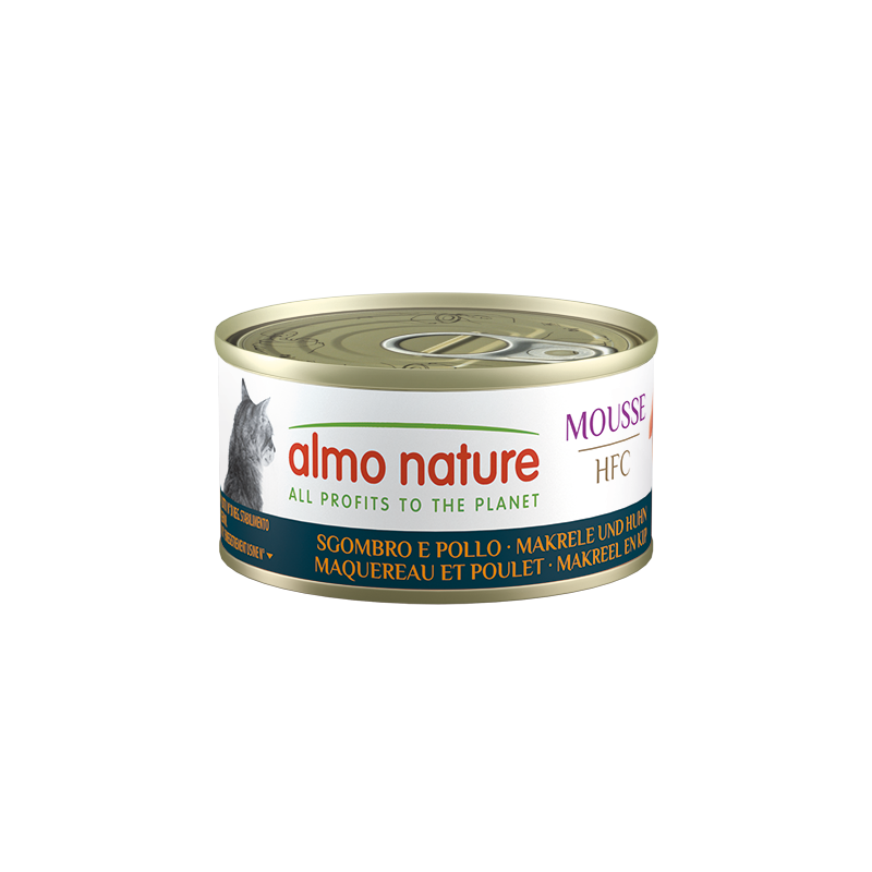 ALMO CHAT HFC MOUSSE MAQUEREAU/POULET 70gr