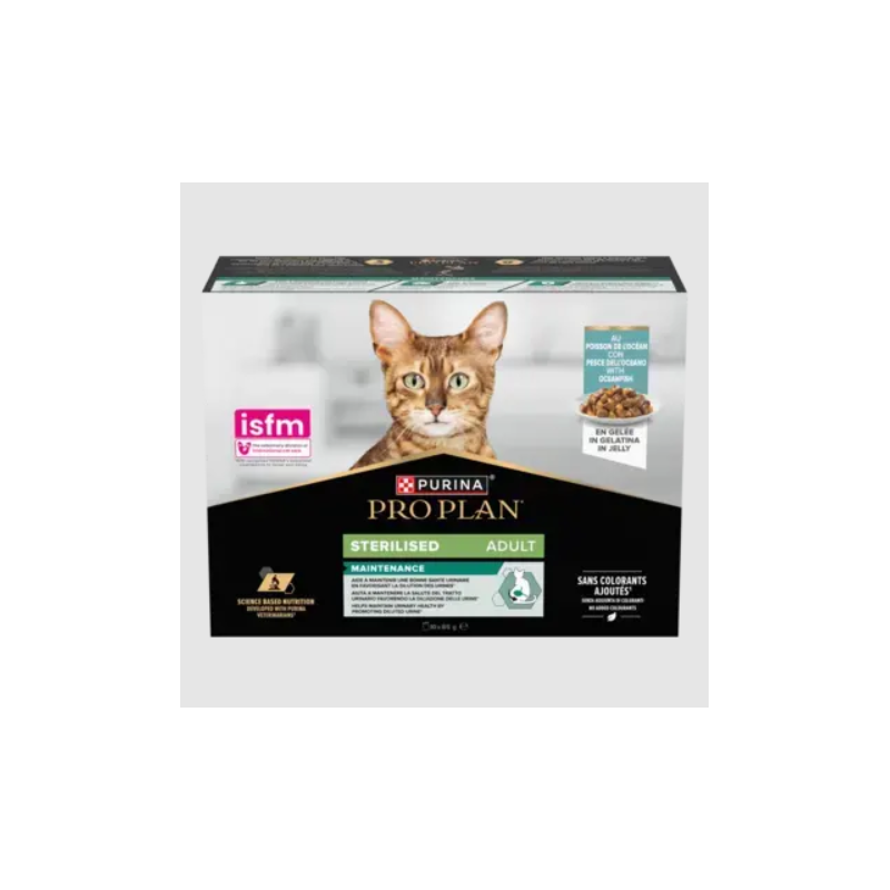 PROPLAN ADULTE STERILISE MAINTENANCE POISSON OCEAN EN GELEE 10x85gr