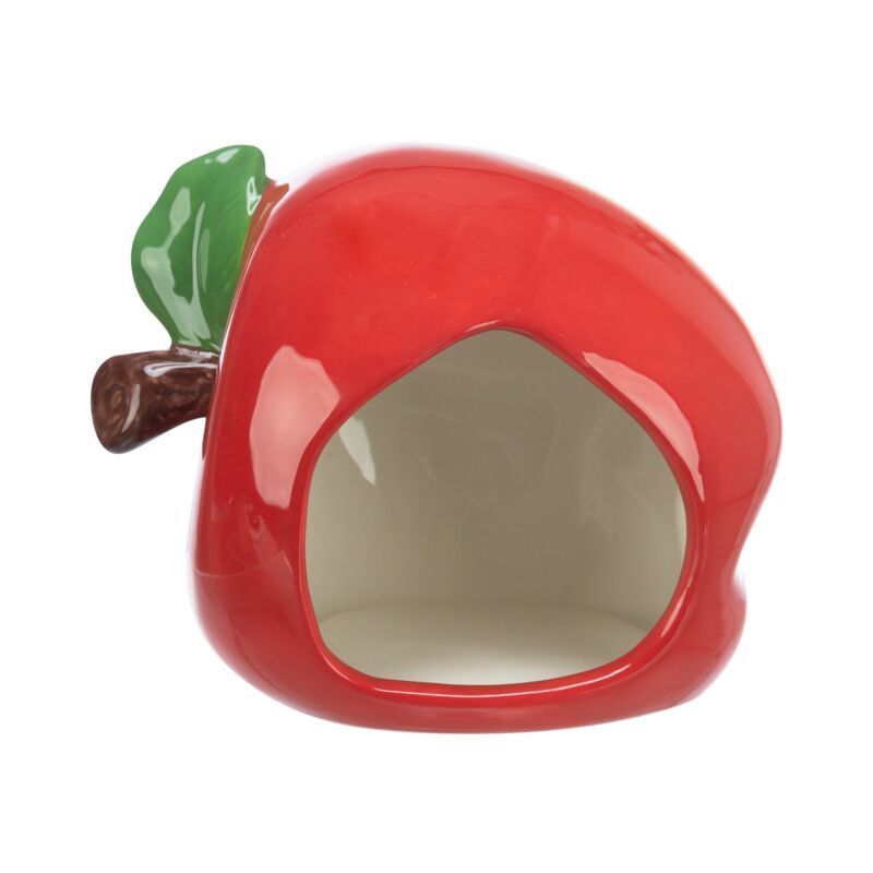 Maison en céramique pomme, hamster/souris, 13 × 10 × 10 cm