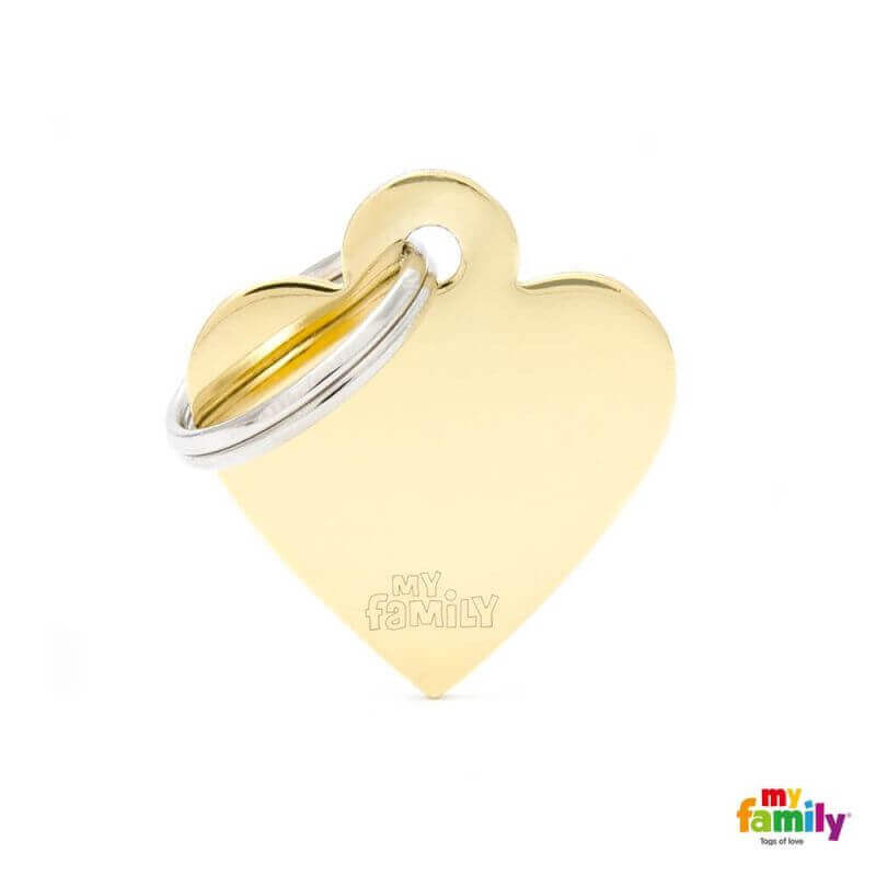 Médaille Basic petit coeur laiton doré Médaille Basic petit coeur laiton doré