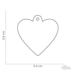 Médaille Basic petit coeur laiton doré