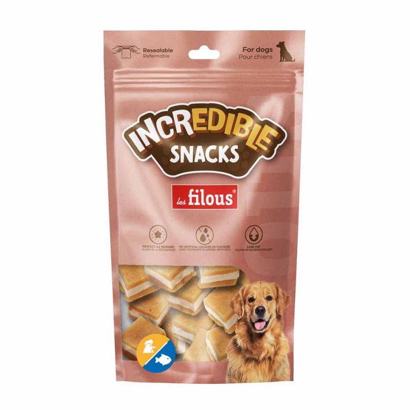 FRIANDISES MINI SANDWICH AU POULET ET AU POISSON 100gr