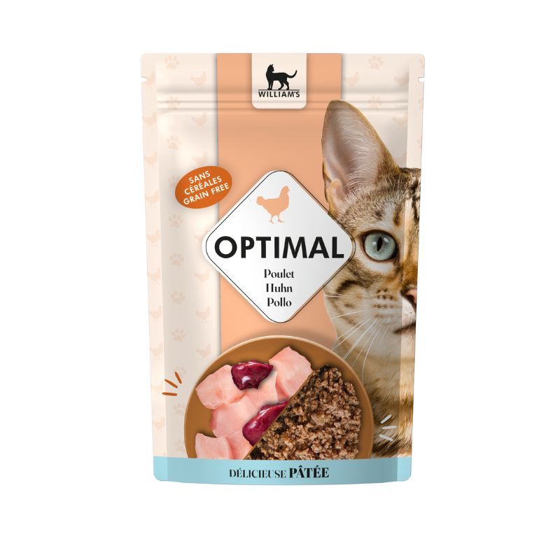 WILLIAM'S OPTIMAL POULET pour chat 85gr