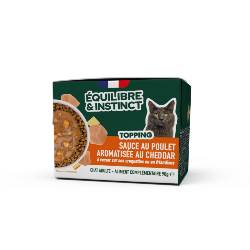 EQUILIBRE BRIQUE 90gr CHAT SAUCE POULET CHEDDAR NEW