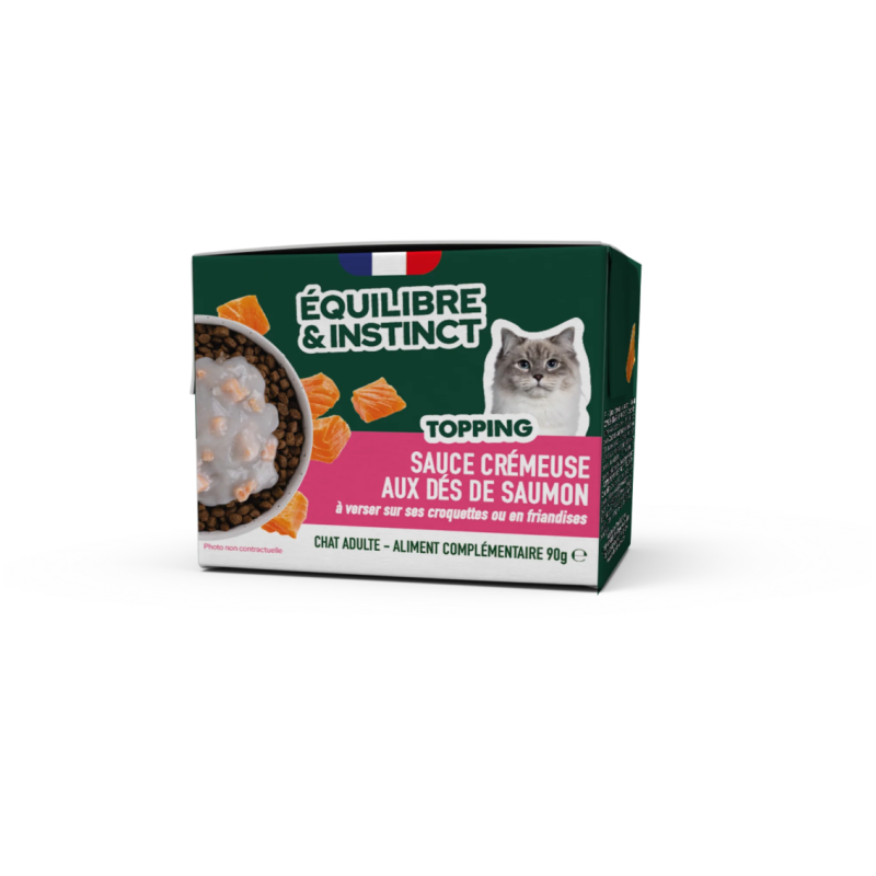 EQUILIBRE BRIQUE 90gr CHAT SAUCE CREMEUSE SAUMON NEW