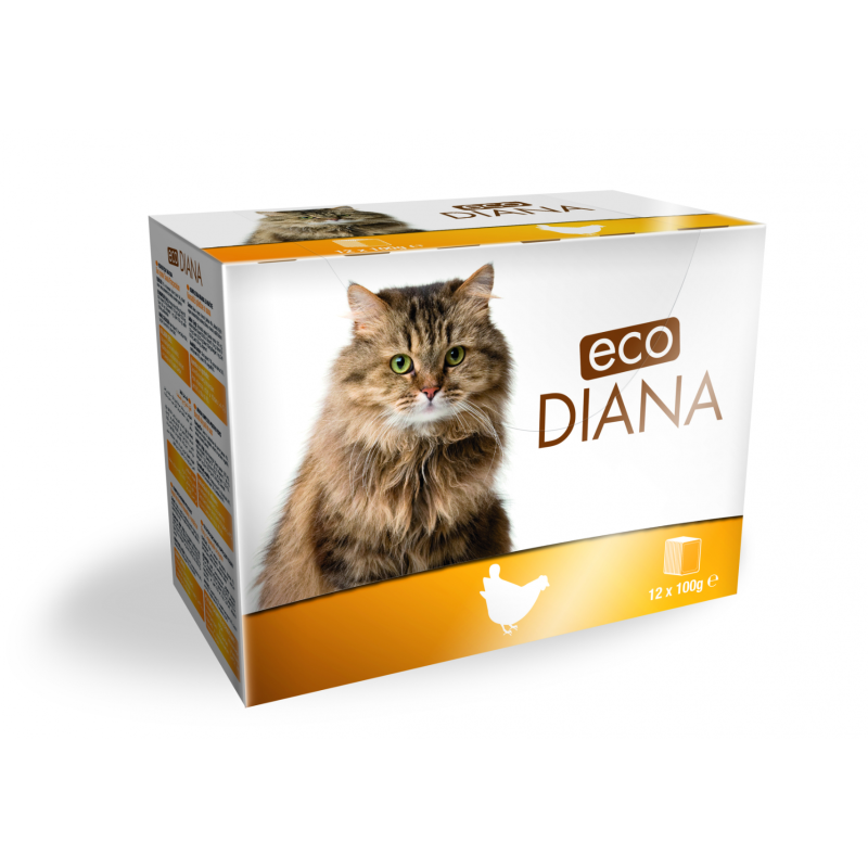 ECO POCHON 12x100gr CHAT POULET