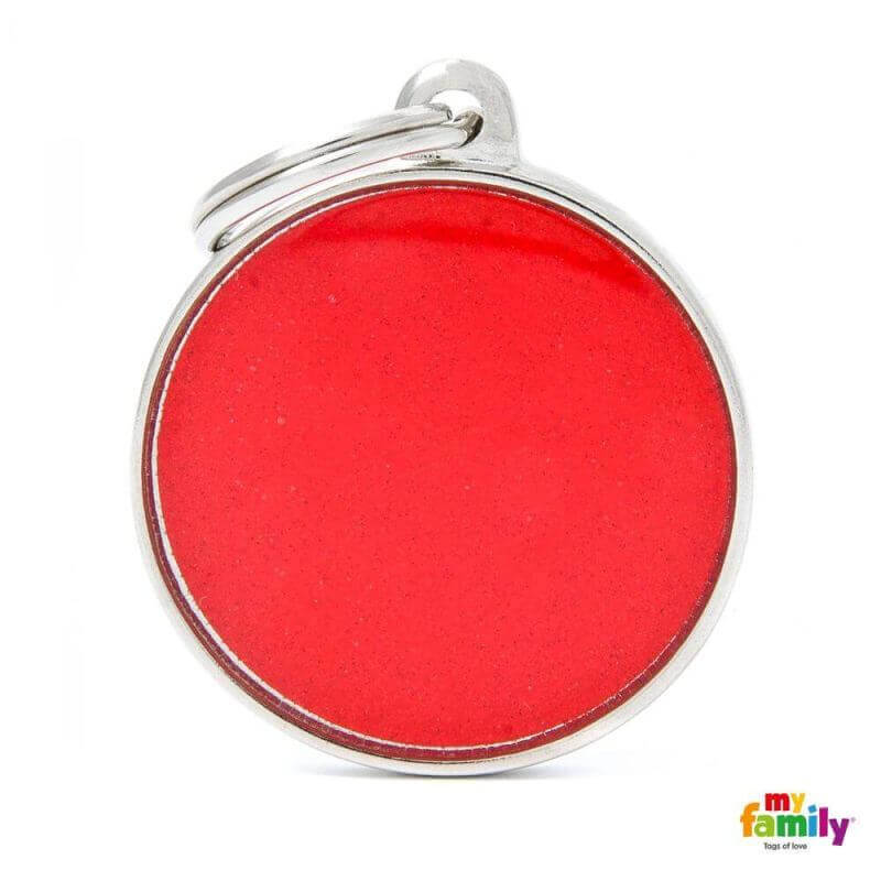 Médaille Reflective grand cercle rouge