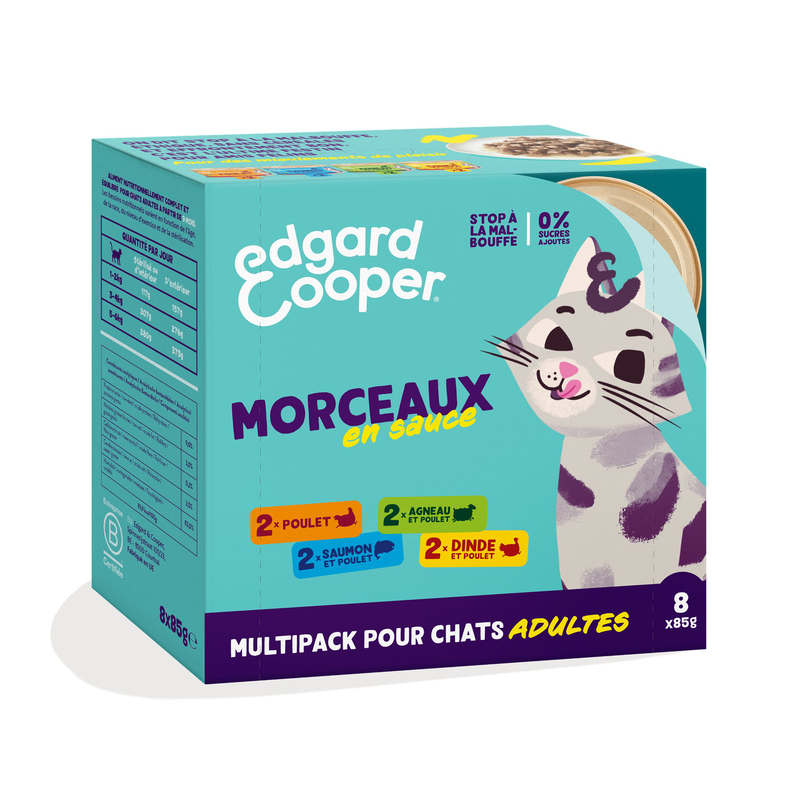 MULTIPACK MORCEAUX EN SAUCE 8x0.085kg