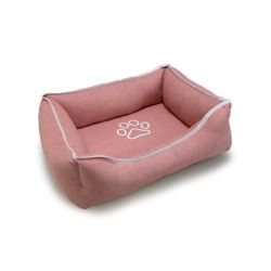SOFAS CARRE ROSE EMPREINTE 85x68x21cm