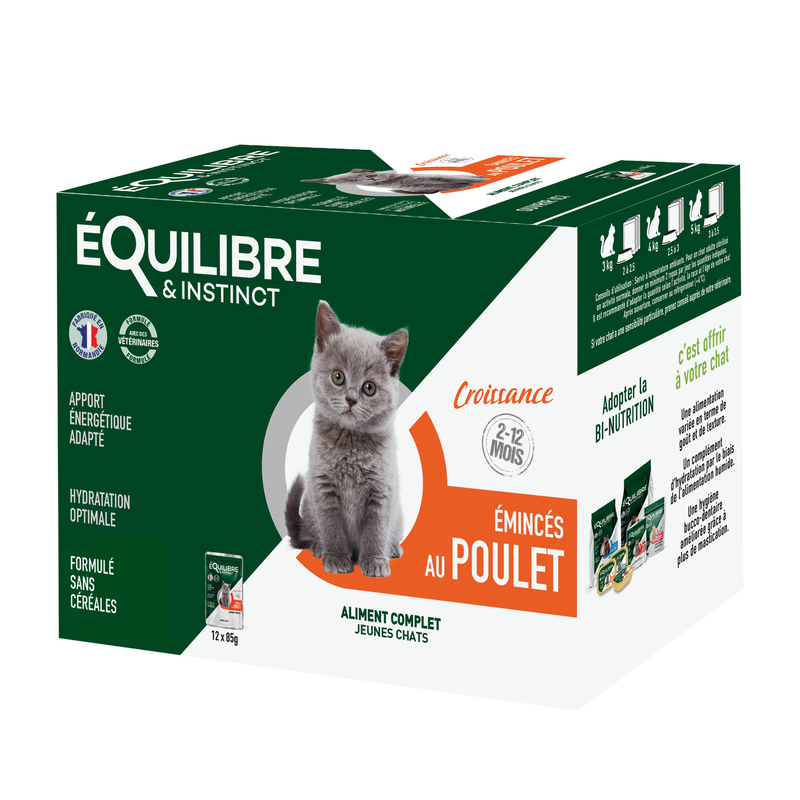 Emincés Croissance poulet pour chaton 12x85g