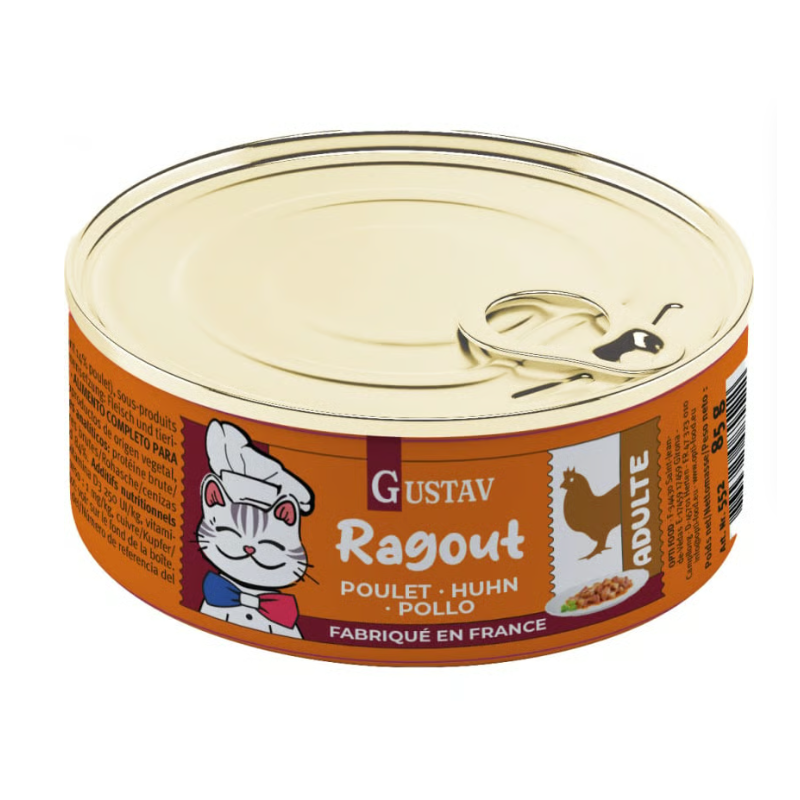 GUSTAV RAGOUT CHAT ADULTE POULET 85gr