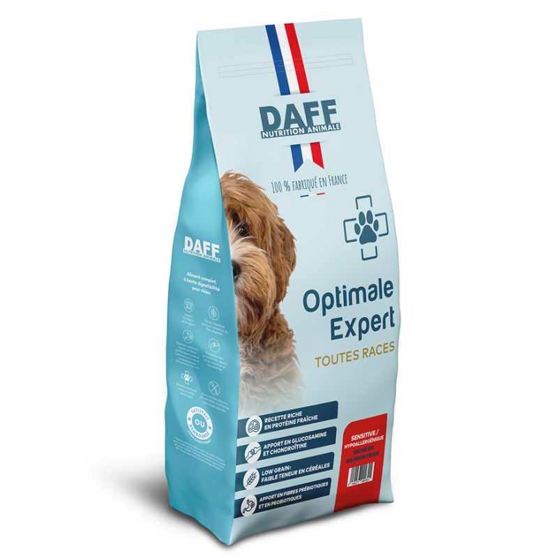 DAFF OPTIMALE EXPERT TOUTES RACES HYPOALLERGENIQUE Saumon 3KG