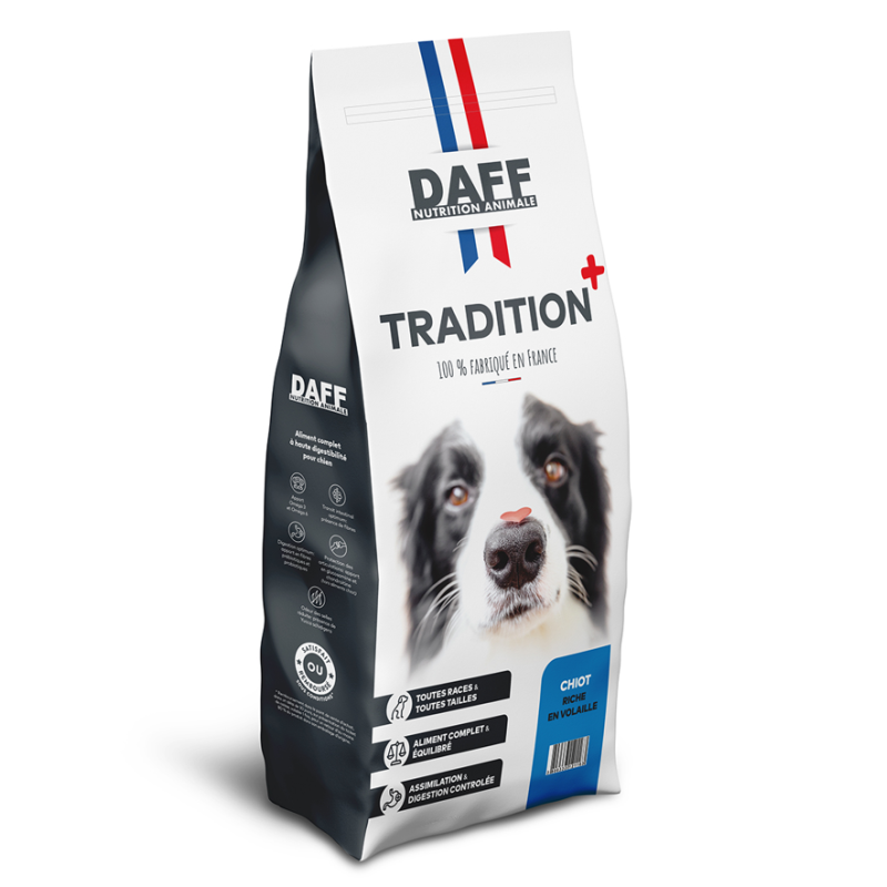 DAFF TRADITION + CHIOT RICHE EN VOLAILLE 12KG