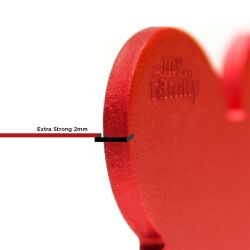 Médaille Basic petit cœur alu rouge