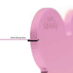 Médaille Basic petit cœur alu rose