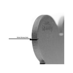 Médaille Basic petit cœur alu gris