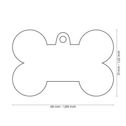 Médaille Basic grand os XL alu rouge