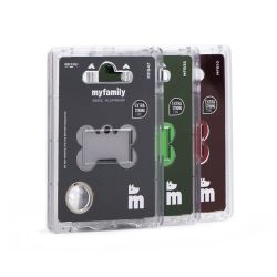 Médaille Basic grand os XL alu rouge