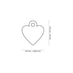 Médaille Basic petit cœur alu azur