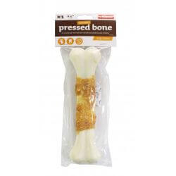Os à mâcher enrobé de viande de poulet 21 cm