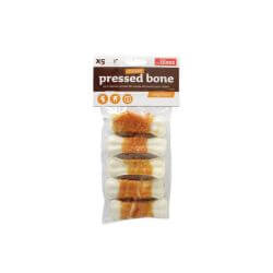 5 os à mâcher enrobé de viande de poulet 7cm