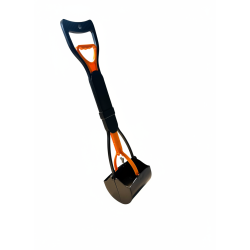 PINCE RAMASSE CROTTE AVEC POIGNEE 59cm VERT/ORANGE