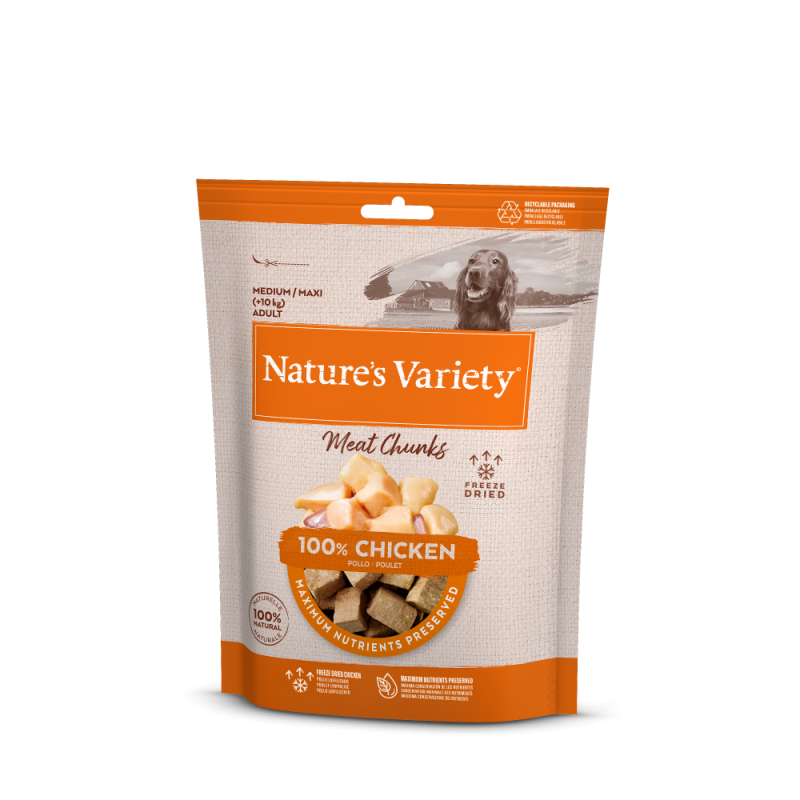NV chien Freeze Dried Snack Chunks Poulet 50g