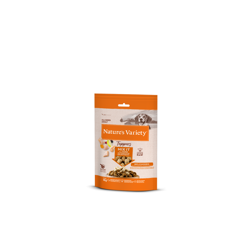 NV chien Freeze Dried Toppers Poulet 40g