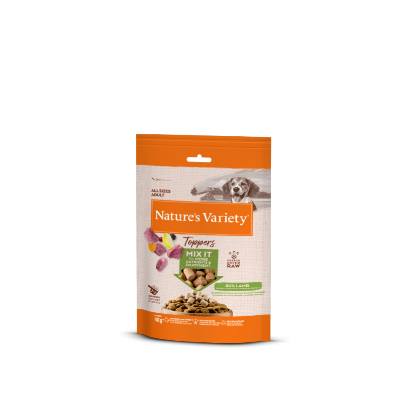 NV chien Freeze Dried Toppers Agneau 40g