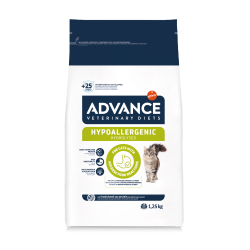 Sac Advance Veterinary Diets Hypoallergenic chat 1,25 kg — croquettes allergie alimentaire protéines hydrolysées