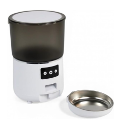 DISTRIBUTEUR CROQUETTE CONNECTE BLANCHE - GAMELLE INOX