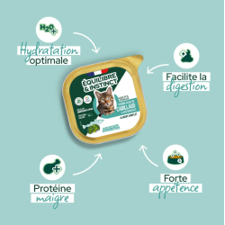 E&I BARQUETTE 85G CHAT STERILISE CABILLAUD BROCOLIS