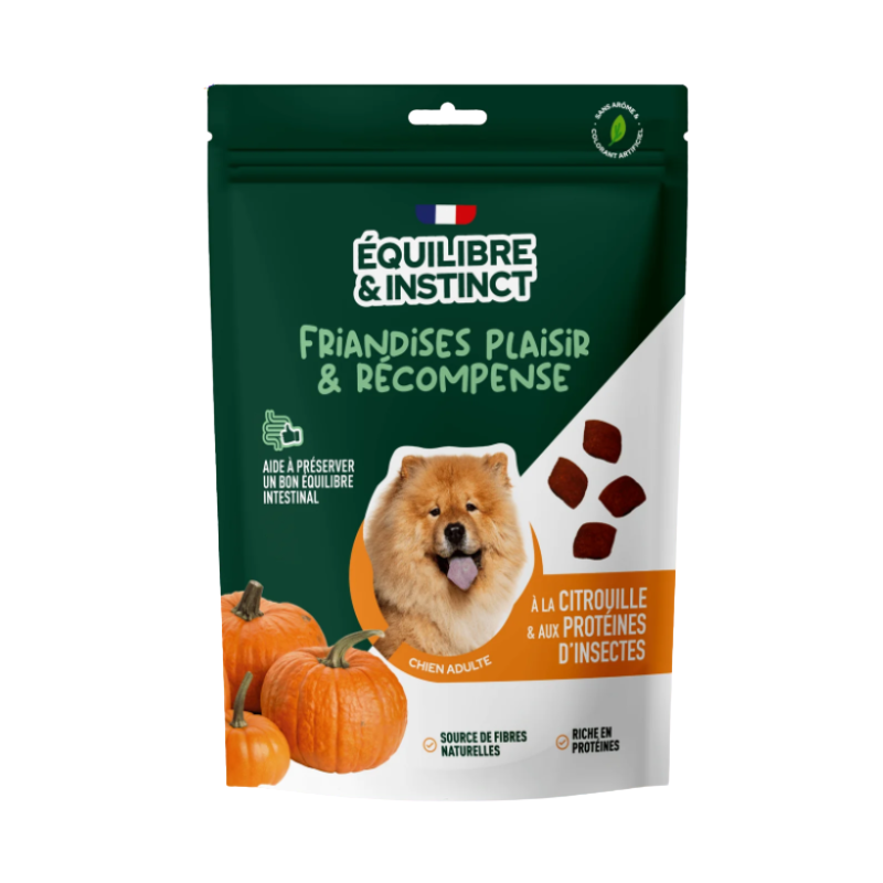 E&I FRIANDISES 120G CHIEN CITROUILLE INSECTES