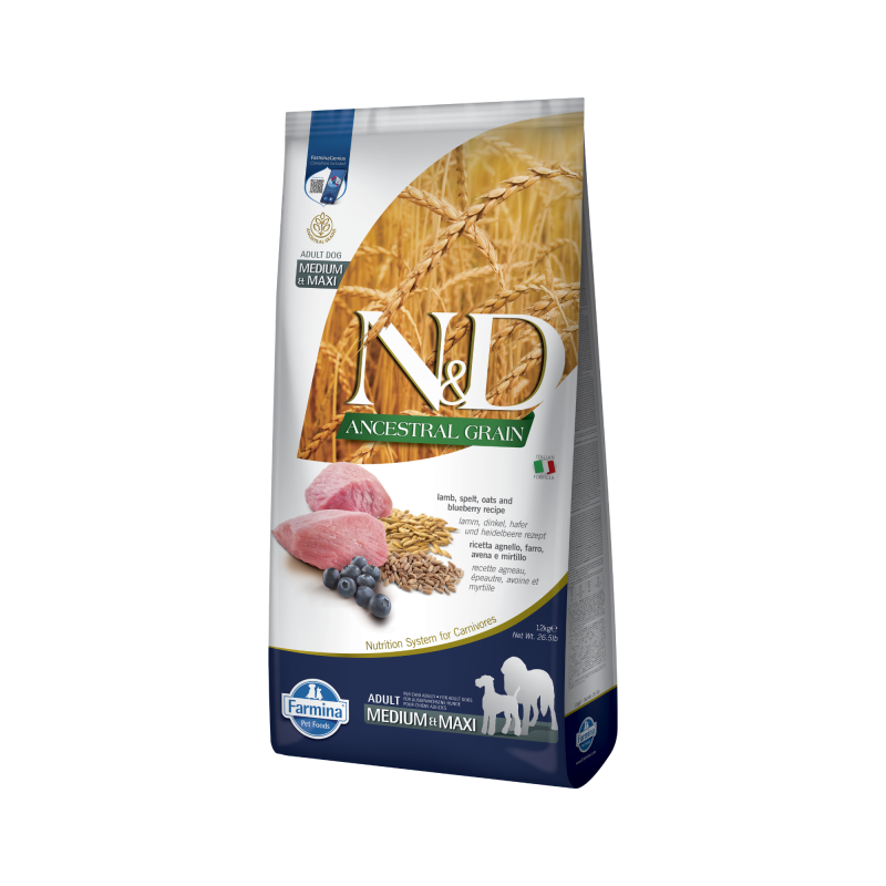 ND ANCESTRAL AGNEAU MYRTILLE CHIEN ADULTE MEDIUM/MAXI 12 kg
