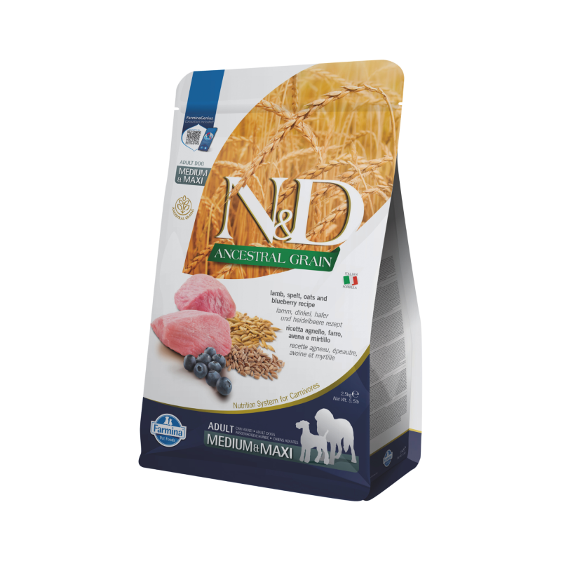 ND ANCESTRAL AGNEAU MYRTILLE CHIEN ADULTE MEDIUM/MAXI 2.5 kg