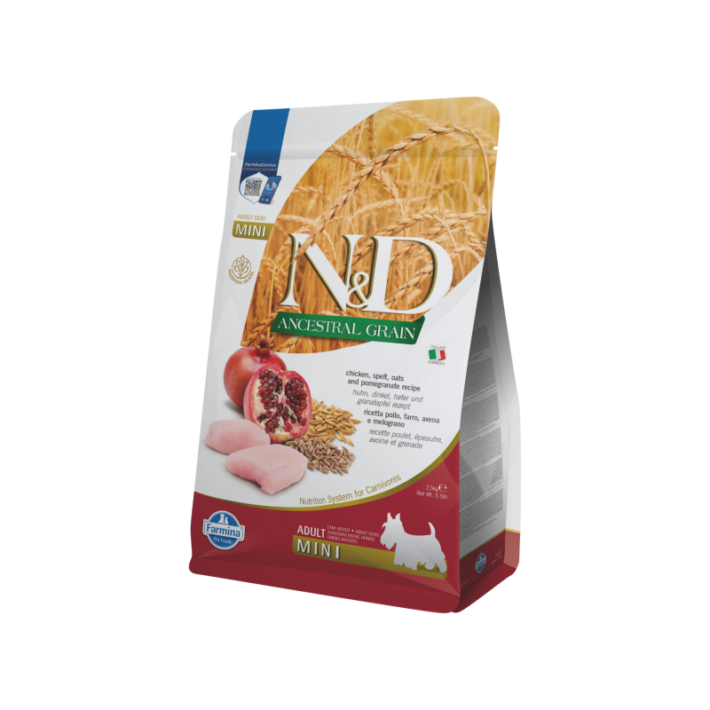 ND ANCESTRAL GRAIN POULET GRENADE ADULTE MINI 2.5 kg