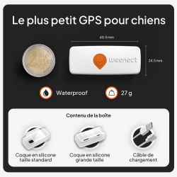 Collier GPS chien Weenect XS blanc