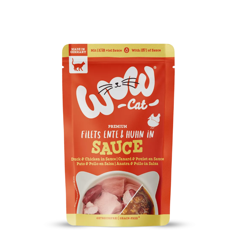 WOW CHAT SAUCE ADULT CANARD & POULET 85 GR