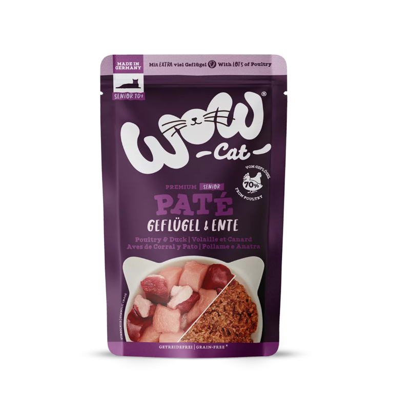 WOW CHAT PATEE SENIOR VOLAILLE & CANARD 125 GR