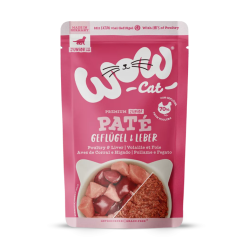 WOW CAT pâtée Junior Volaille et Foie pour chaton 125 g