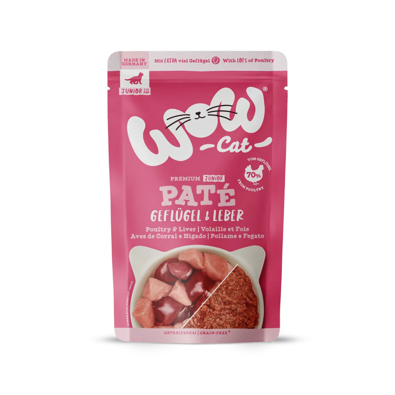 WOW CAT pâtée Junior Volaille et Foie pour chaton 125 g WOW CAT pâtée Junior Volaille et Foie pour chaton 125 g