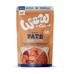 WOW CAT pâtée adulte Poulet et Saumon 125 g
