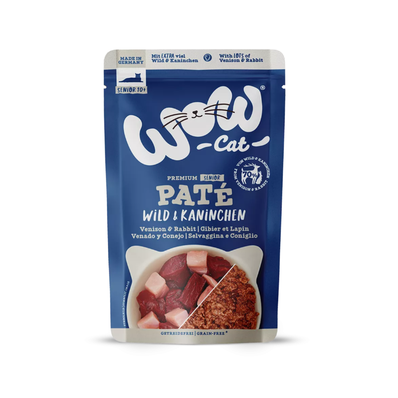 WOW CAT pâtée Senior Gibier et Lapin pour chat 125 g WOW CAT pâtée Senior Gibier et Lapin pour chat 125 g
