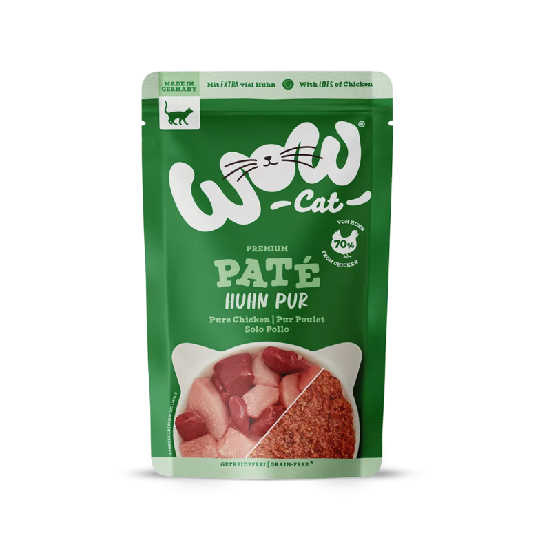 WOW CAT pâtée adulte au poulet pour chat 125 g WOW CAT pâtée adulte au poulet pour chat 125 g