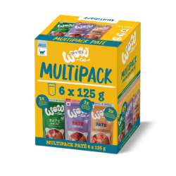 WOW CAT Pâtée Adulte Multipack 6 x 125 g pour chat