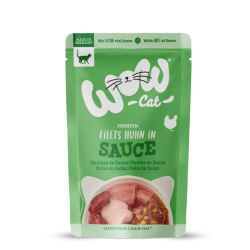 WOW CAT Sauce Adulte Poulet 85 g pâtée pour chat